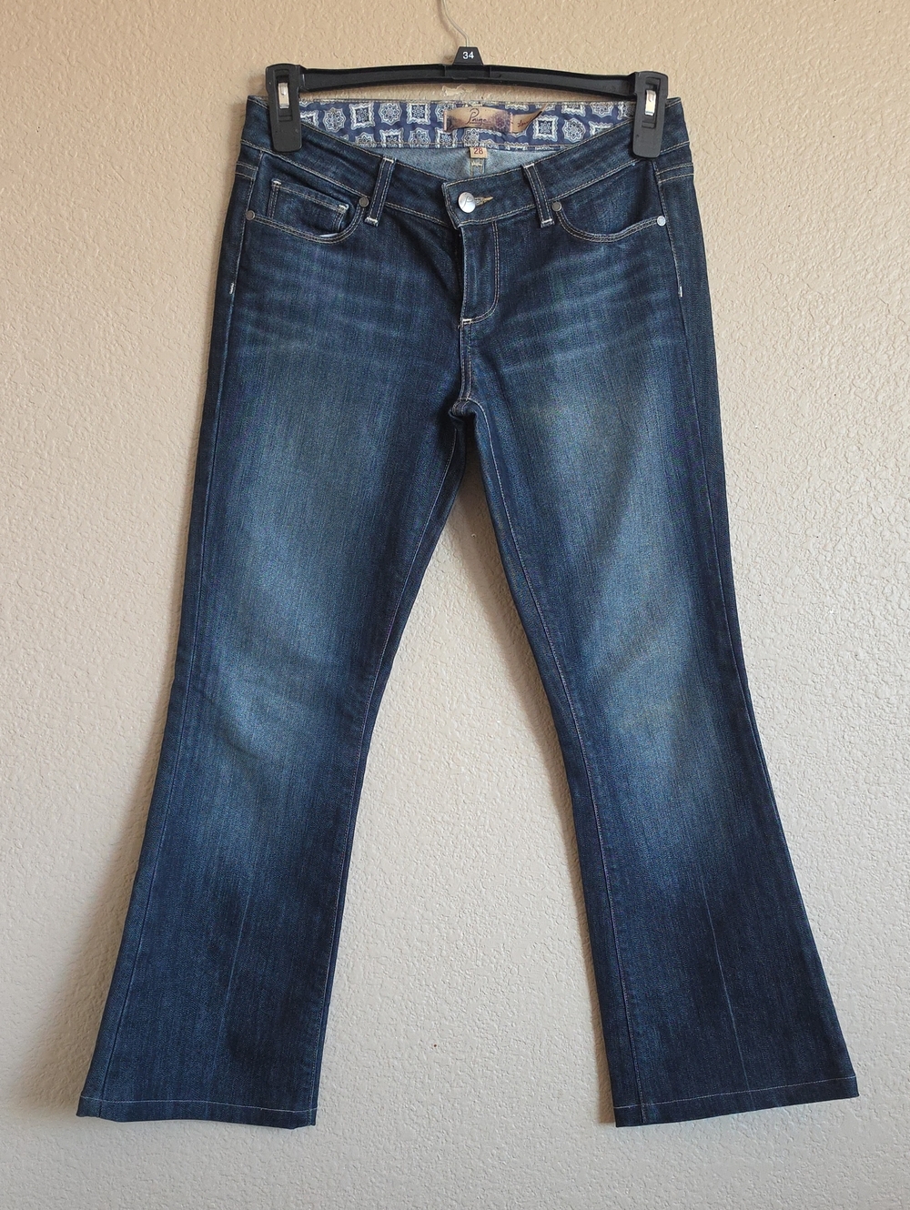 Paige SIZE 28 Women's Dark Blue Flare Jeans